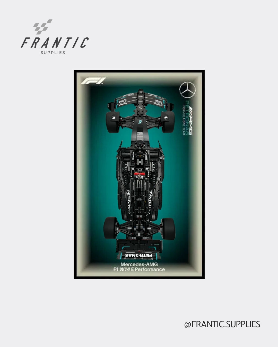 Wall Display Frame for LEGO Technic Mercedes-AMG F1
