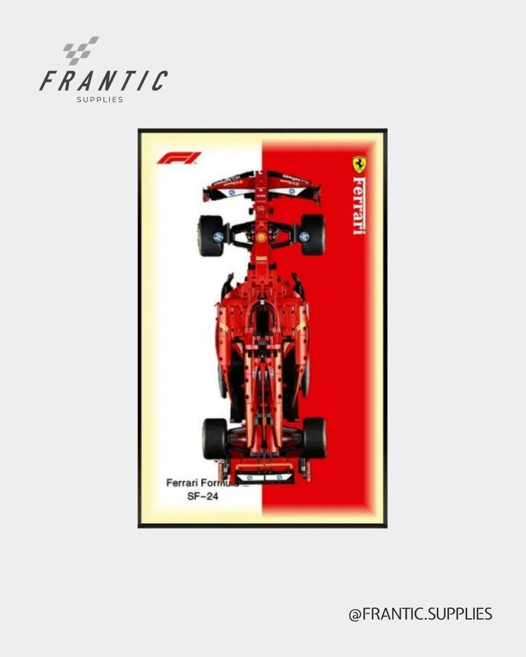 Wall Display Frame for Lego Technic Ferrari SF-24 F1