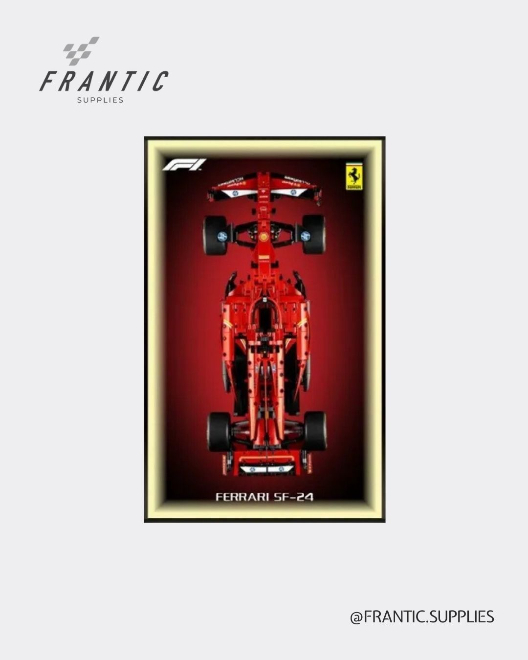 Wall Display Frame for Lego Technic Ferrari SF-24 F1