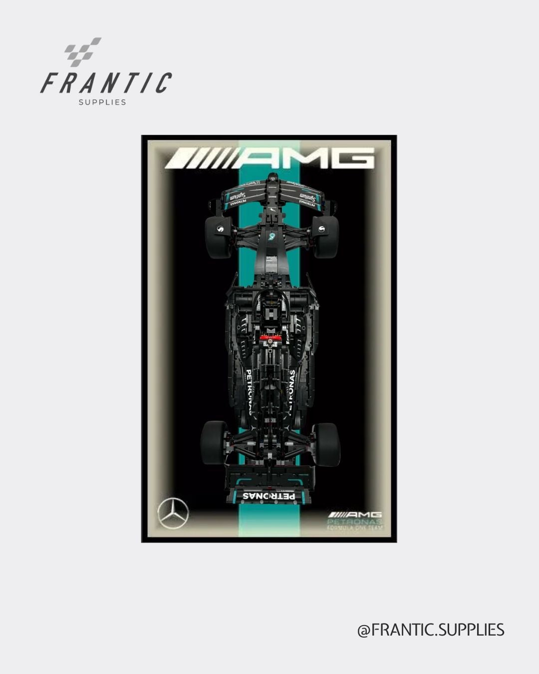 Wall Display Frame for LEGO Technic Mercedes-AMG F1