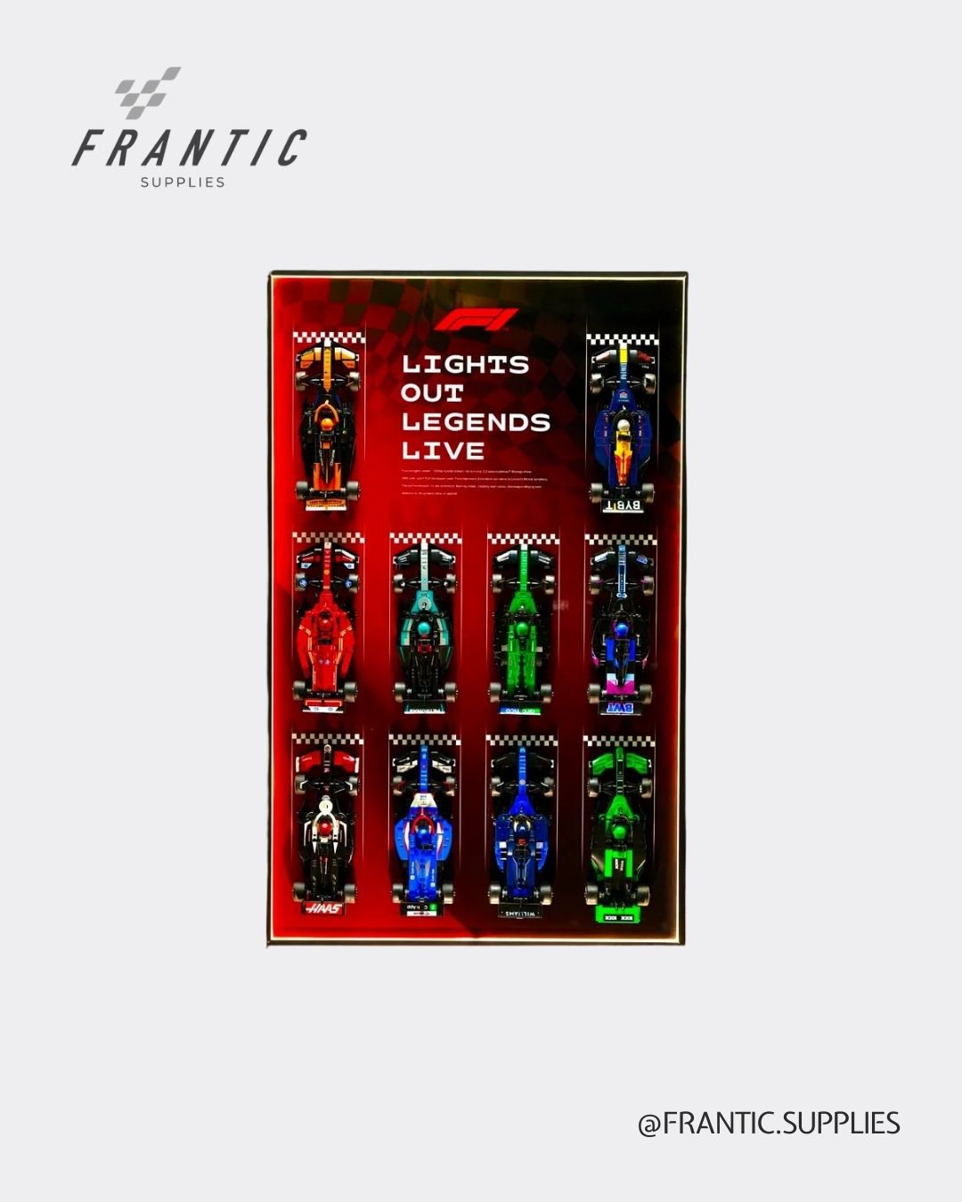 Wall Display Frame for LEGO Speed Champions F1