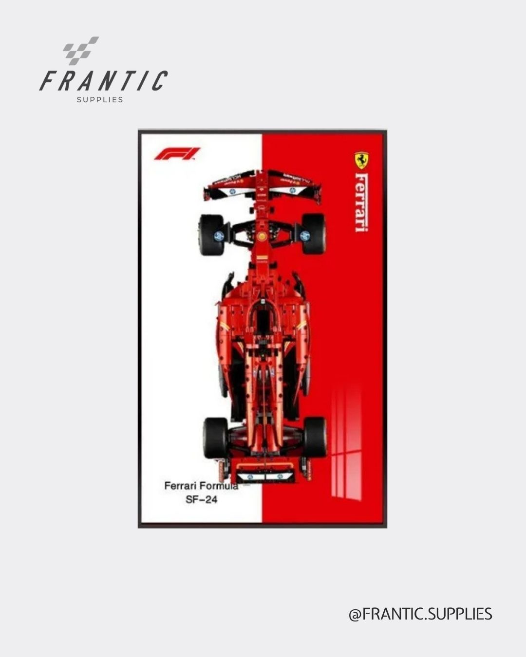 Wall Display Frame for Lego Technic Ferrari SF-24 F1