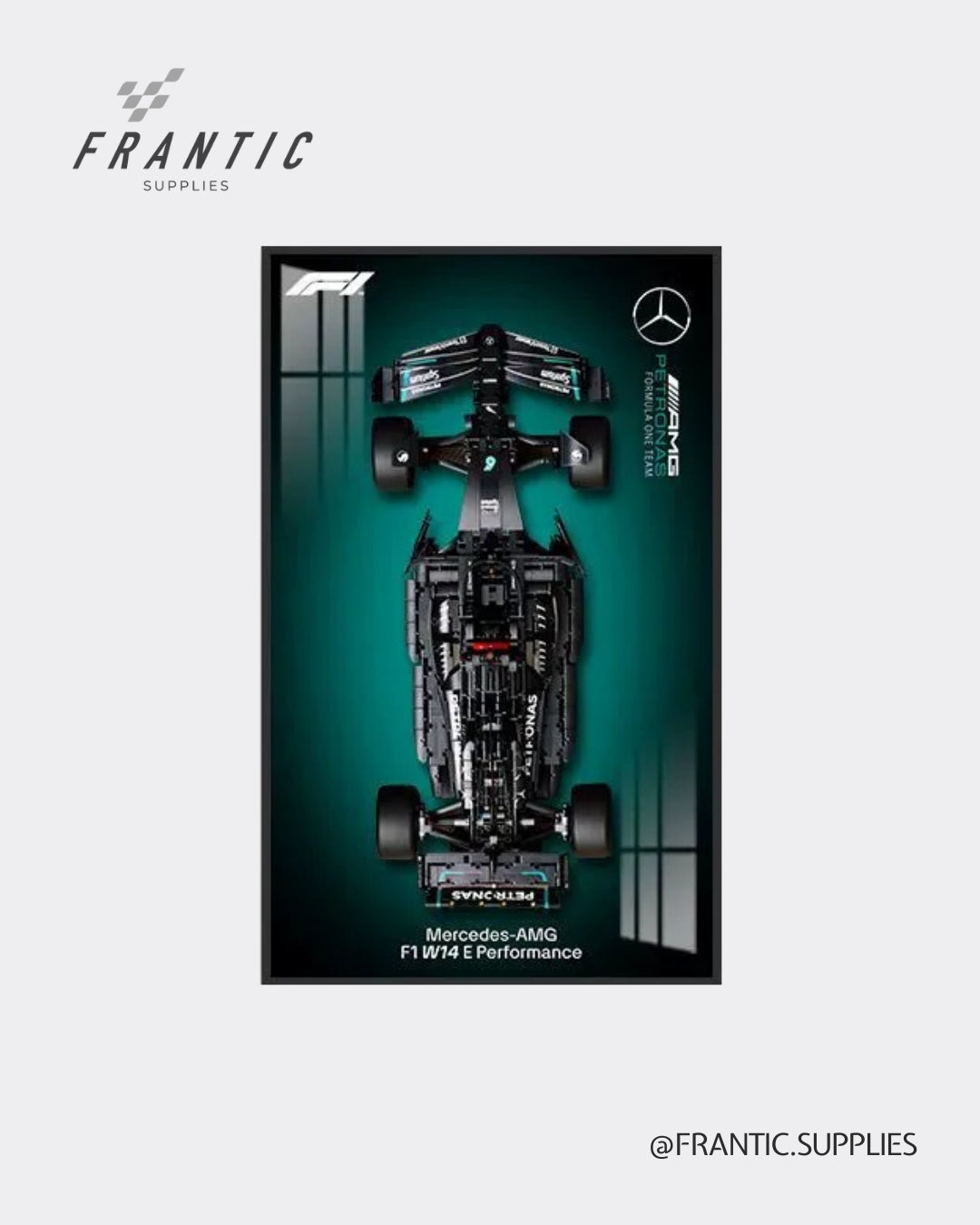 Wall Display Frame for LEGO Technic Mercedes-AMG F1
