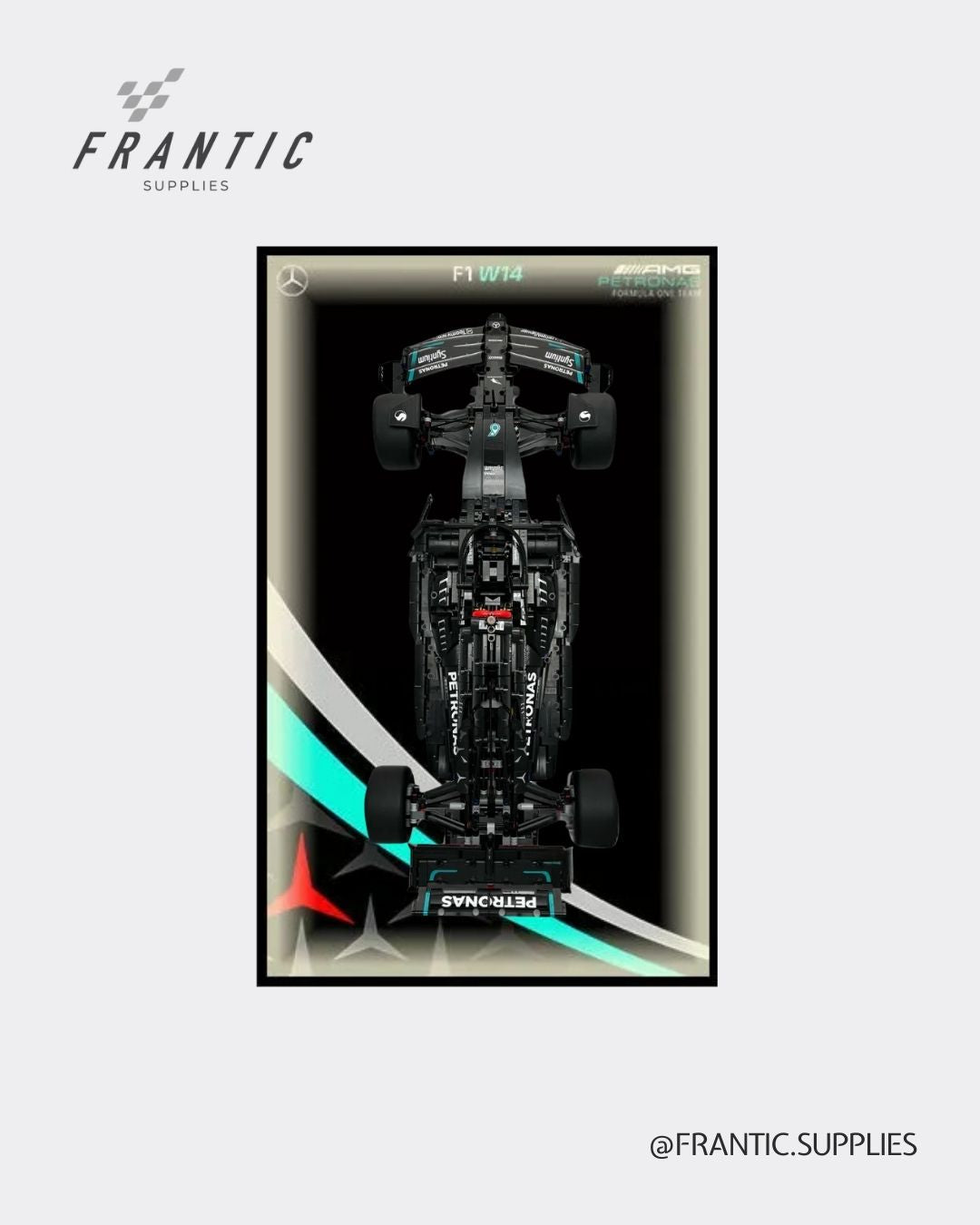 Wall Display Frame for LEGO Technic Mercedes-AMG F1