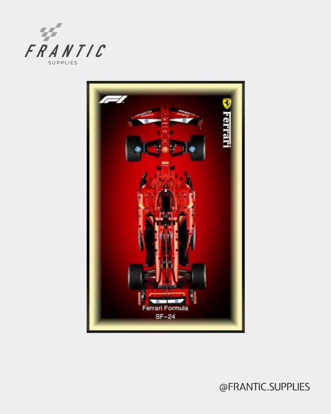 Wall Display Frame for Lego Technic Ferrari SF-24 F1