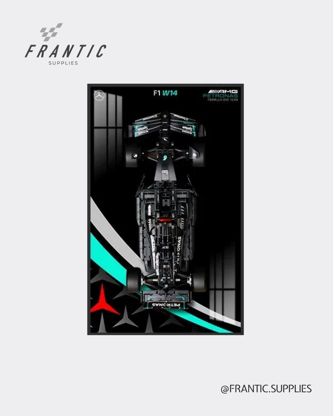 Wall Display Frame for LEGO Technic Mercedes-AMG F1