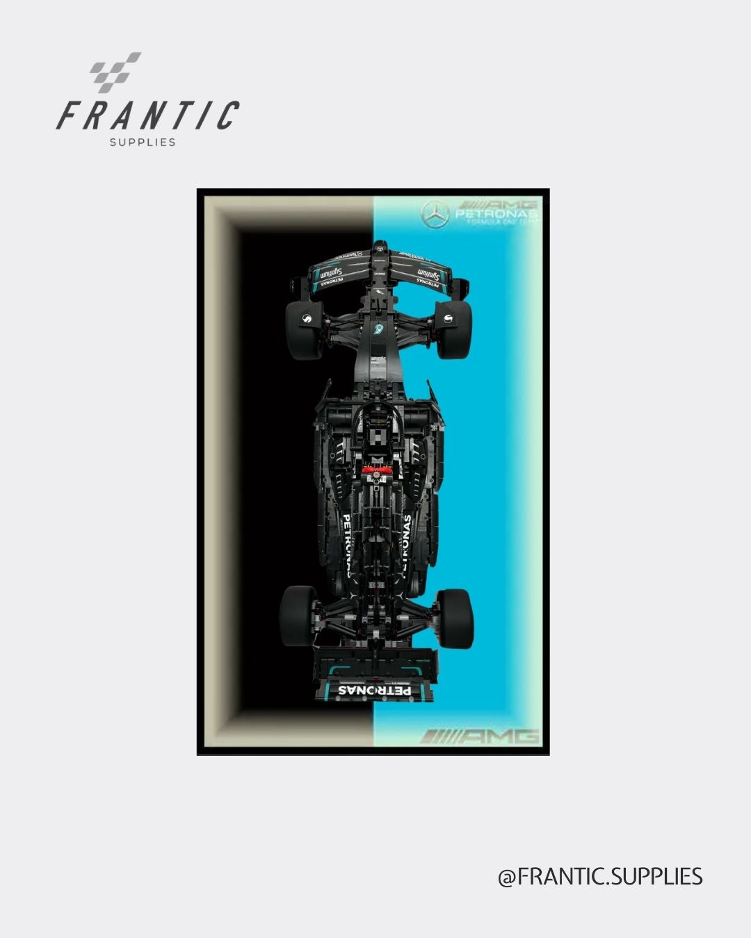 Wall Display Frame for LEGO Technic Mercedes-AMG F1